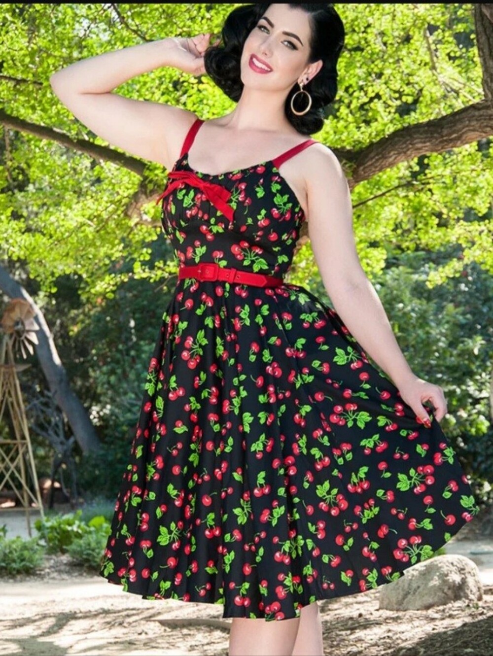 Pinup Couture Molly Dress In Black Cherry, Size 2X